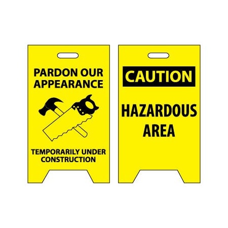 National Marker Co Floor Sign - Pardon Our Appearance Temporarily Under Construction FS23